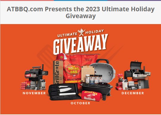 ATBBQ Ultimate Holiday Giveaway - Win A Free Tailgate Package (3 Winners)
