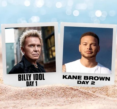 Audacy Beach House Sweepstakes - Win a trip for 2 to see Billy Idol and Kane Brown at the Audacy Beach House