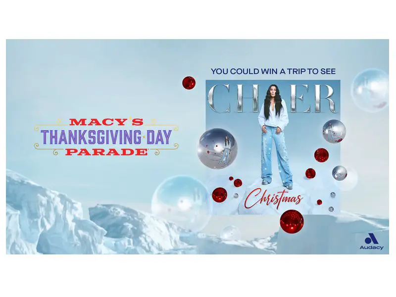 Audacy Cher At The Macy’s Thanksgiving Day Parade Flyaway National Contest - Win A Trip For Four To New York On Thanksgiving