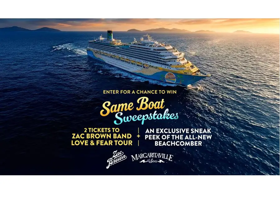Audacy Margaritaville at Sea + Zac Brown Band National Contest - Win A Free Cruise Or Tickets To Zac Brown Band Concert (Limited States)