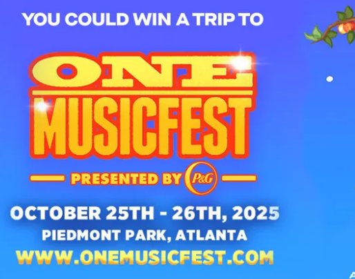 Audacy ONE Musicfest 2025 Flyaway Sweepstakes - Win a trip for 4 to the 2025 ONE Musicfest in Atlanta