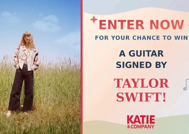 Audacy Taylor Swift Autographed Guitar Giveaway - Win Taylor-Swift-signed Acoustic Guitar