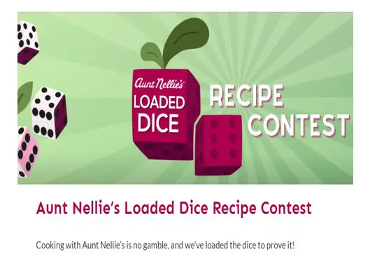 Aunt Nellie’s Loaded Dice Recipe Contest - Enter To Win $500 Gift Card + Aunt Nellie’s Family Pack