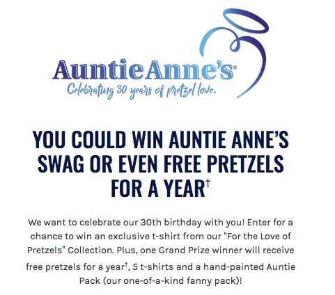 Auntie Annes Birthday Giveaway