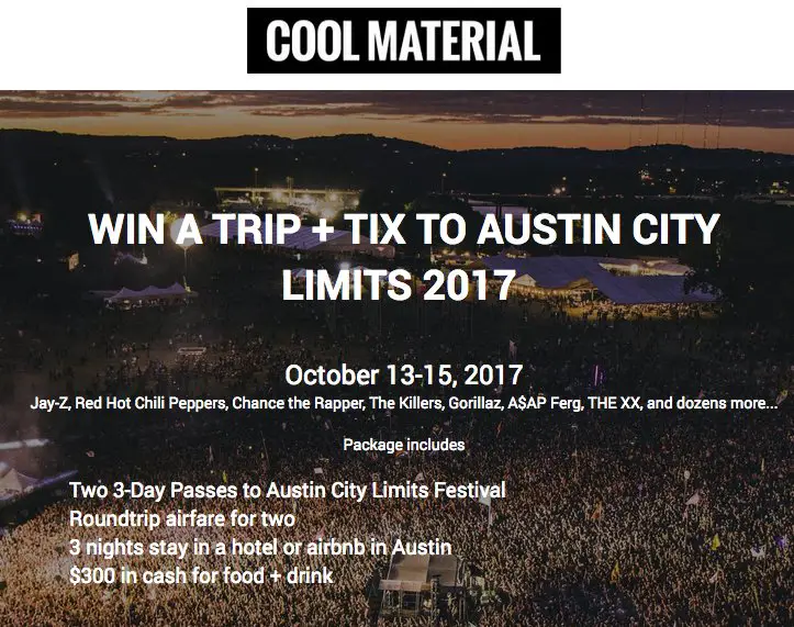 Austin City Limits Sweepstakes