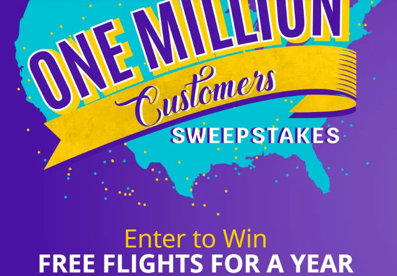 Avelo Airlines' Avelo One Million Sweepstakes - Win Free Flights For 2 For A Year
