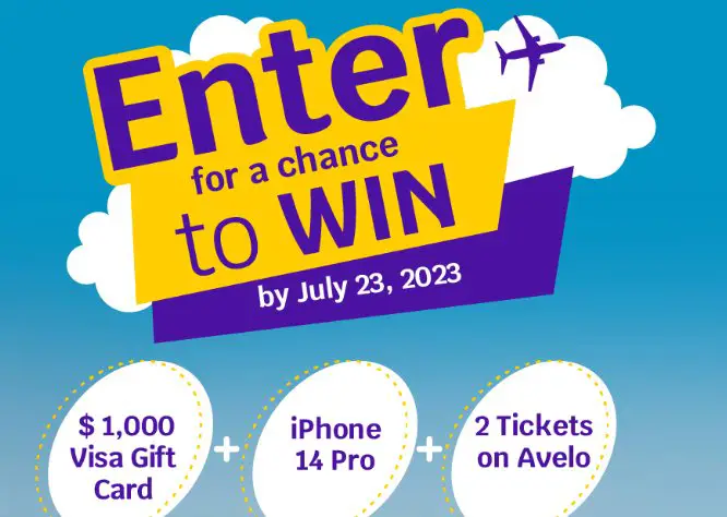 Avelo Airlines Summer Sweepstakes - Win iPhone 14 Pro, A $1,000 & 2 Flight Tickets To Anywhere Avelo Flies