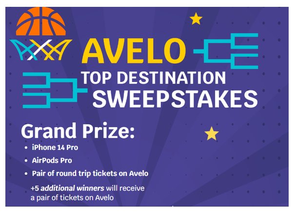 Avelo Top Destination Sweepstakes - Win iPhone 14 Pro, 2 Free Flight Tickets & AirPods Pro