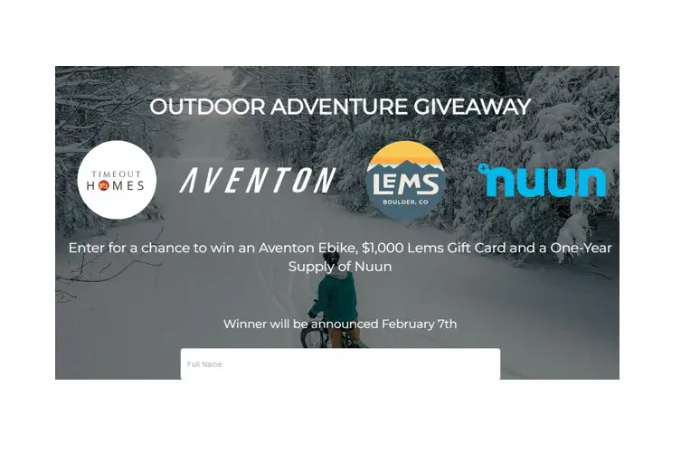 Aventon Outdoor Adventure Giveaway –  Win An Aventon eBike, $1,000 Lems Gift Card & More