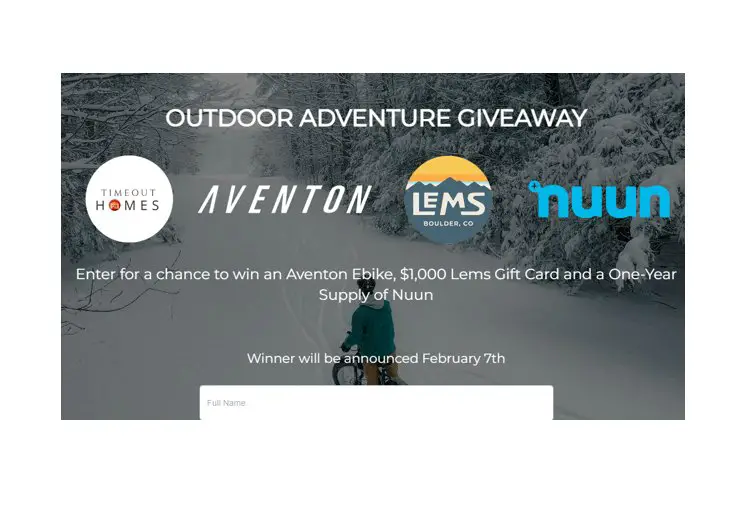 Aventon Outdoor Adventure Giveaway – Win An Aventon eBike, $1,000 Lems Gift Card & More