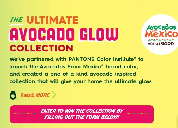 Avocado Glow Collection Sweepstakes - Win Avocado Glow Home And Kitchen Décor Kits (5 Winners)