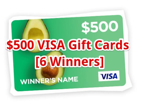 Avocados Food Is Medicine Sweepstakes - Win A $500 VISA Gift Card + Grocery Bags {6 winners}