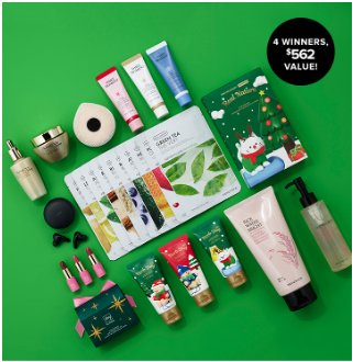 Avon Mega Holiday Sweepstakes – Win A $562 Prize Pack (4 Winners)