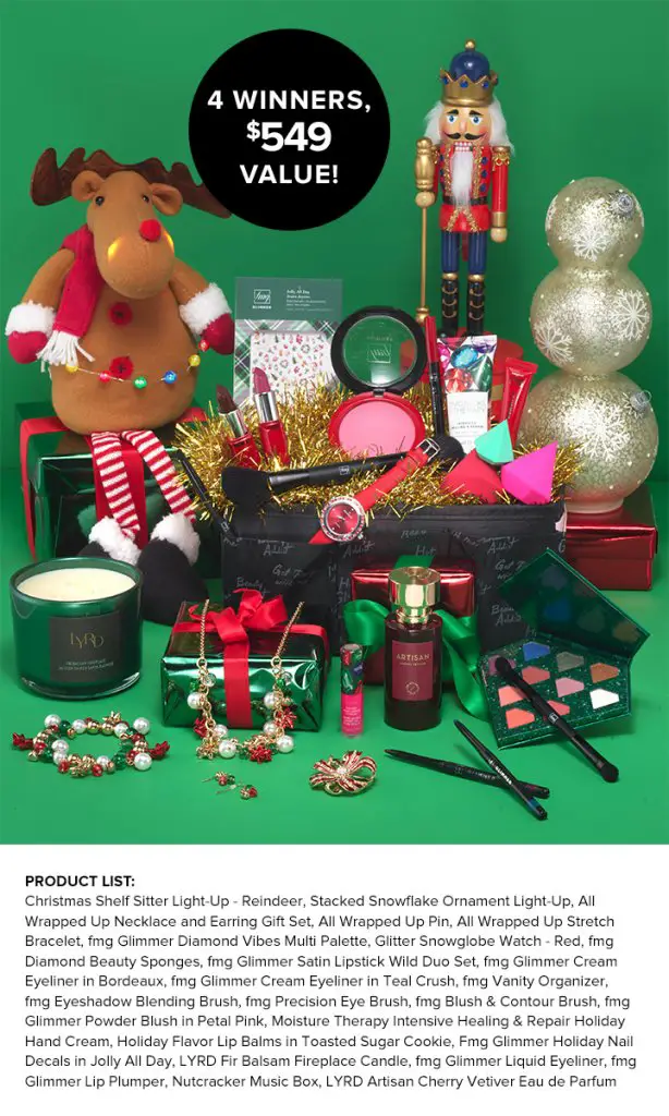 Avon Merry & Bright Sweepstakes - Win A $549 Prize Pack (4 WINNERS)