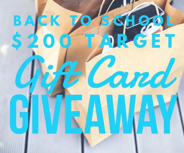 Back To School $200 Target Card Giveaway