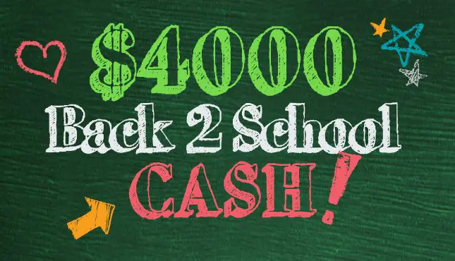 Back to School $4k Cash Sweepstakes
