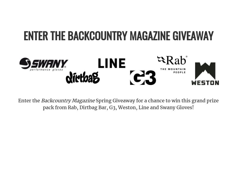 Backcountry Magazine Giveaway - Win A Collection of Ski Gear And More