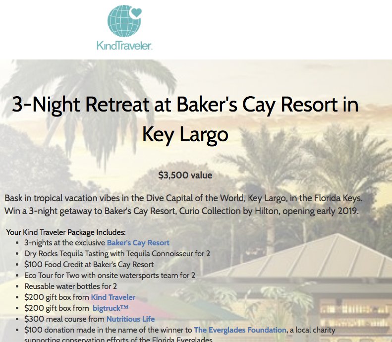 Baker's Cay Resort In Key Largo Sweepstakes