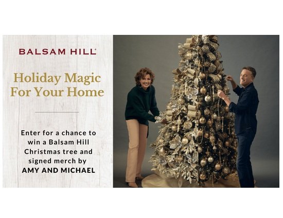 Balsam Hill Amy Grant & Michael W. Smith Festive Giveaway - Win $100 Gift Card + Christmas Tree
