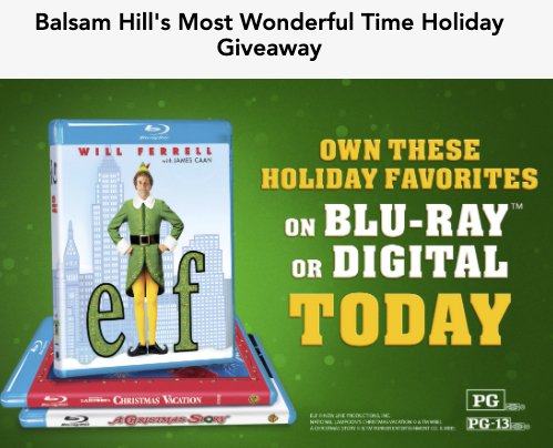 Balsam Hill’s Most Wonderful Time Holiday Giveaway