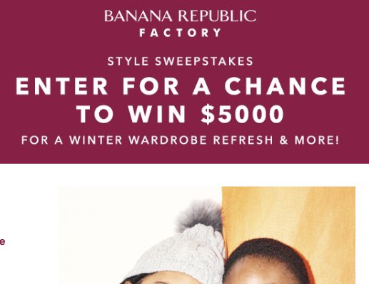 Banana Republic Factory Style Sweepstakes