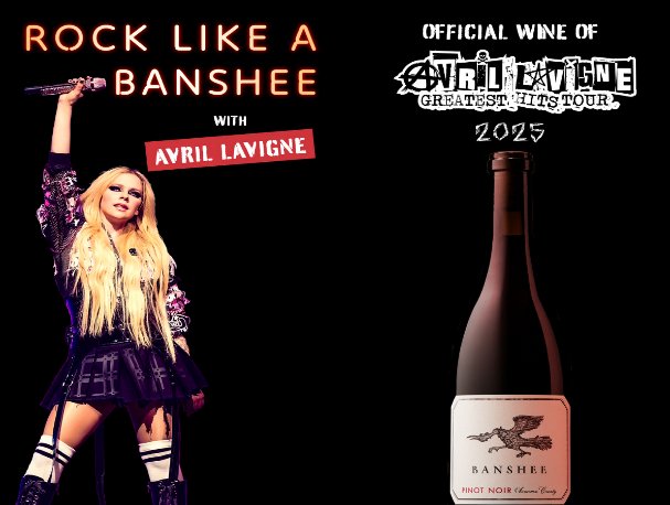 Banshee Wines X Avril Lavigne VIP Sweepstakes 2025 - Win Two VIP Concert Tickets & Cash