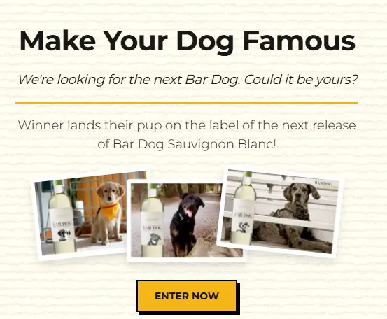 Bar Dog “Label” Contest - Your Dog On Bar Dog Wine