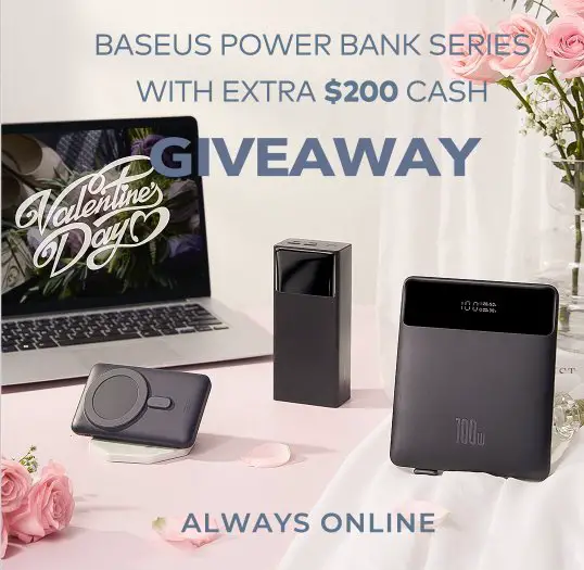 Baseus Valentine‘s Giveaway - Win $200 & A Baseus Power Bank Kit