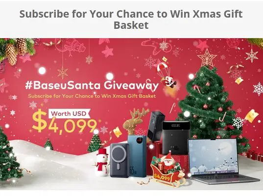 Baseus Xmas Gift Basket Giveaway - Win a MacBook Pro, Adaman Power Bank & More