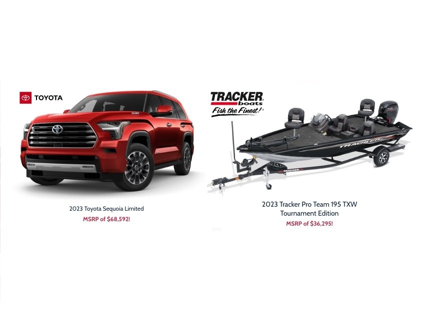 Bass Pro Shops and Cabela’s Veterans Day Sweepstakes - Win a 2023 Toyota Sequoia & 2023 Tracker Pro