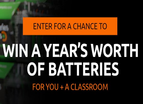 Batteries Plus Bulbs National Battery Day Sweepstakes - Win Free Batteries For A Year