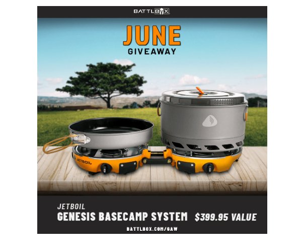 BattlBox June Giveaway - Win A Jetboil Genesis Basecamp System