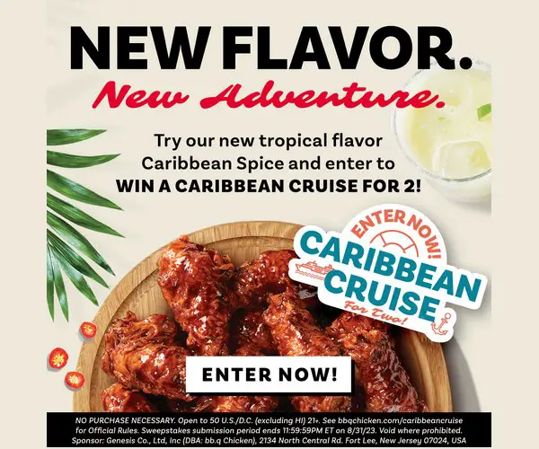 BB.Q Chicken Caribbean Cruise Sweepstakes - Win A Caribbean Cruise For 2