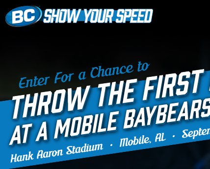 BC Show Your Speed First Pitch