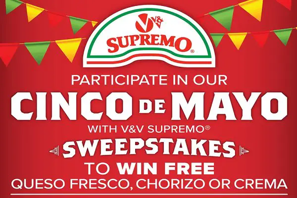 Be 1 Of 250 Winners In The V&V Supremo Sweepstakes