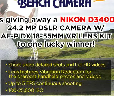 Beach Camera Nikon D3400 Sweepstakes