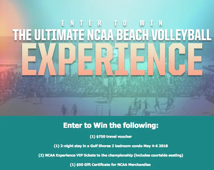 Beach Volleyball Championships Sweepstakes