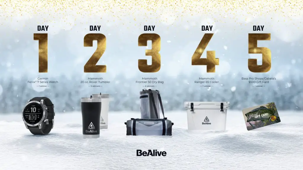 BeAlive Active 5 Golden Days Of Giveaways – Win A Garmin Watch Fenix 7, A Cabela’s $500 Gift Card & More