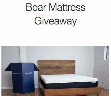 Bear Mattress Giveaway