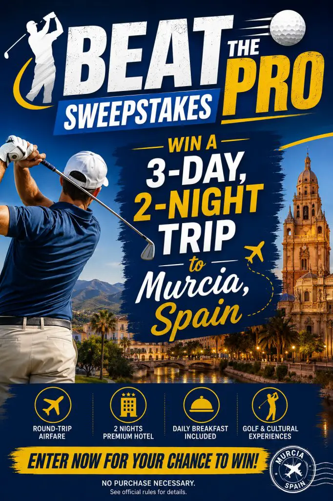 Beat The Pro Sweepstakes – Win A 3-Day, 2-Night Trip To Murcia, Spain