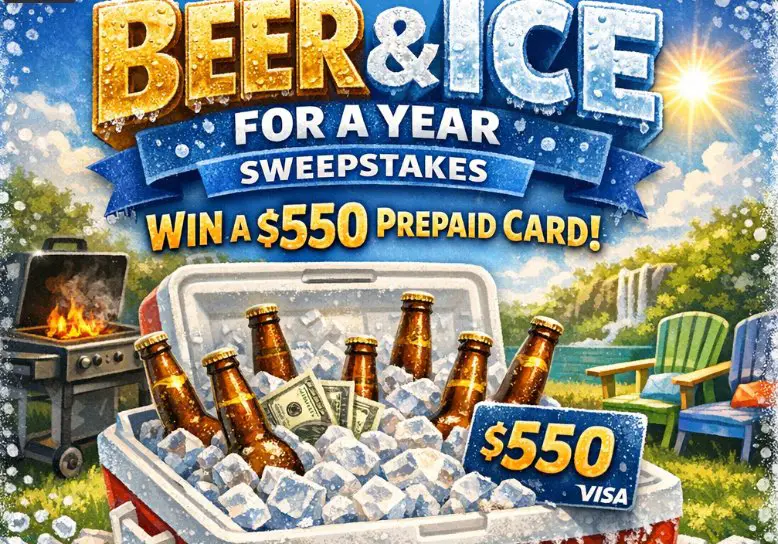 Beer & Ice for a Year Sweepstakes - Win a $550 Prepaid Card