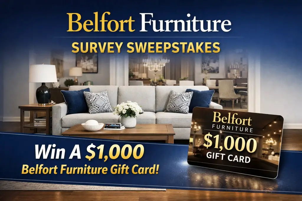 Belfort Furniture Survey Sweepstakes – Win A $1,000 Belfort Furniture Gift Card
