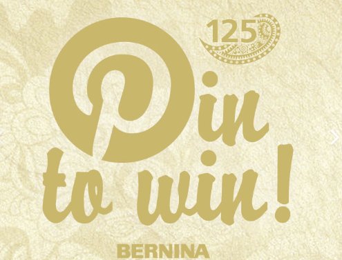 BERNINA Pin to Win