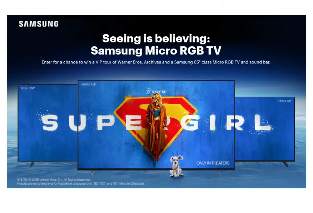 Best Buy X Samsung Supergirl Sweepstakes - Win A Trip To Warner Bros. Studios, Samsung TV & More
