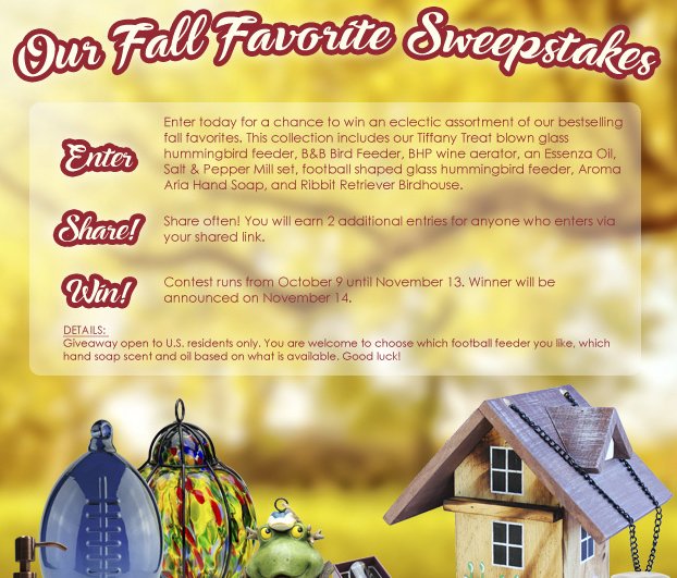 Best Home Our Favorite Fall Sweepstakes.