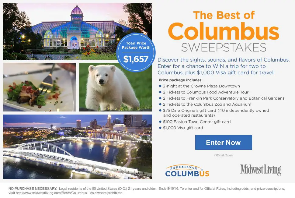 The Best of Columbus Travel Sweep!