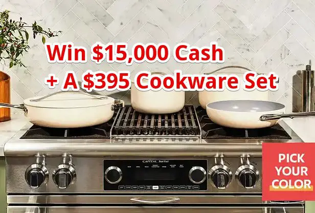 BHG's The Holiday Cookware Giveaway Sweepstakes - $15,000 Cash For 1 Winner;  Cookware Set For 10 Winners