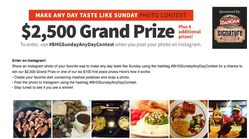 #BHGSundayAnyDayContest Contest, Win Cash