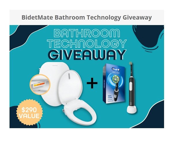 BidetMate Bathroom Technology Giveaway  - Win A Bidet & Electric Toothbrush