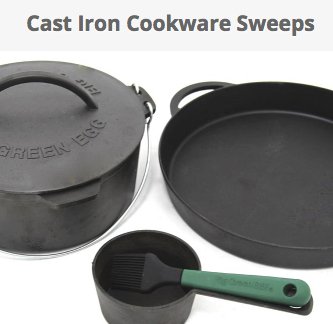 Big Green Egg Cast Iron Cookware Sweepstakes